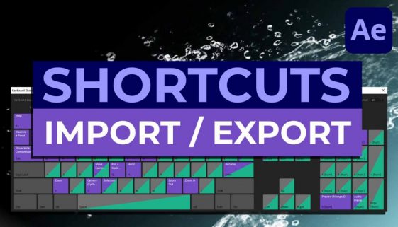 After Effects Keyboard Shortcuts Export import - COVER
