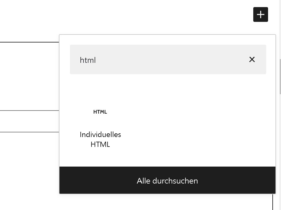 step 02 - add HTML in WordPress