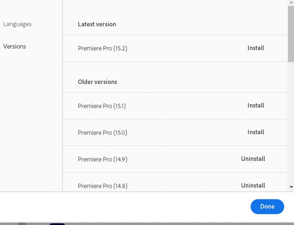 How to install older Version of Premiere Pro 03