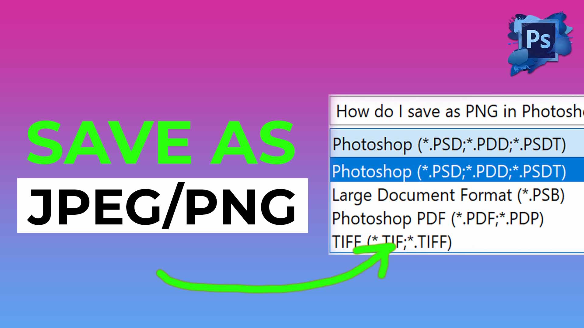 How do I save as PNG in Photoshop 2021 - COVER 1