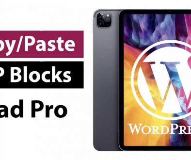 How to copy WordPress Blocks on iPad Pro
