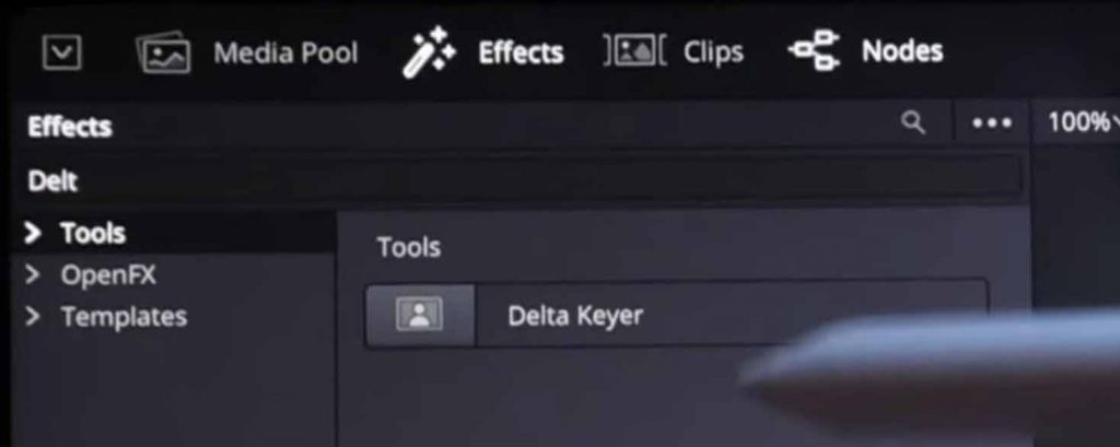 Delta Keyer in Fusion Page DaVinci Resolve iPad