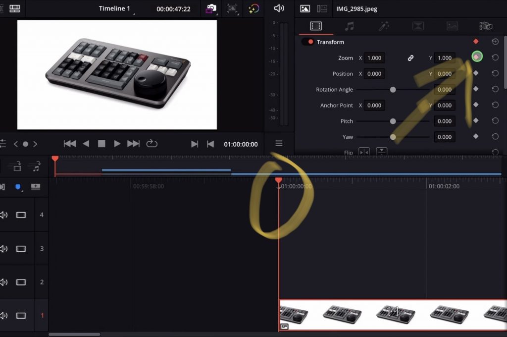 Step 1 - Start for first KeyFrames