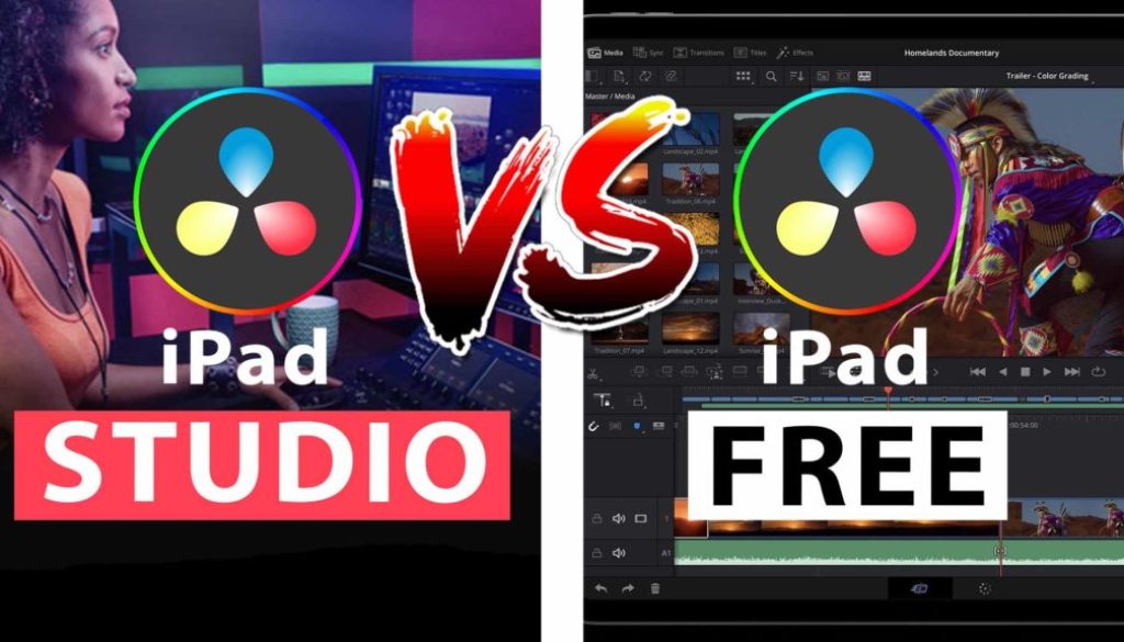 DaVinci Resolve iPad STUDIO vs FREE