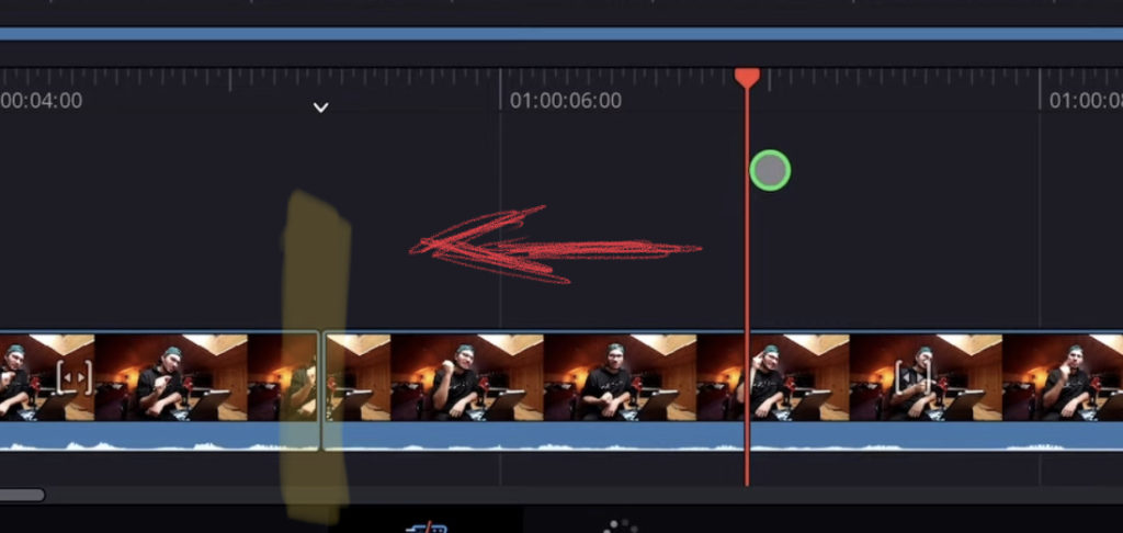 Ripple Trim Backward in DaVinci Resolve iPad