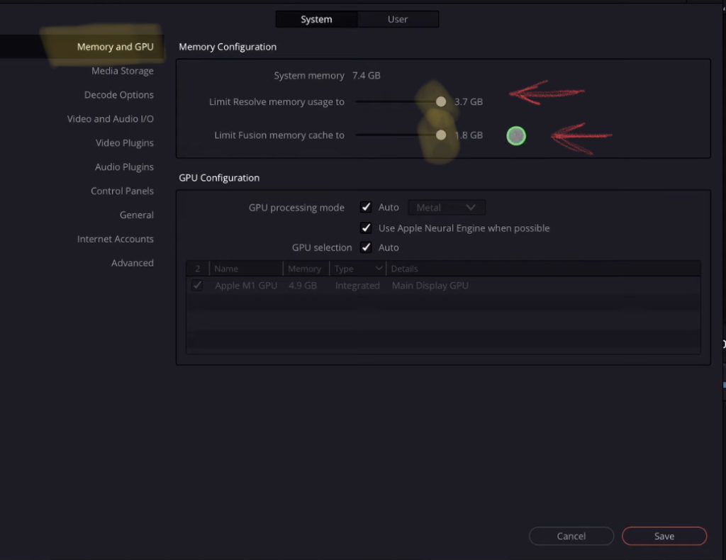 Increase Performance in DaVinci Resolve iPad