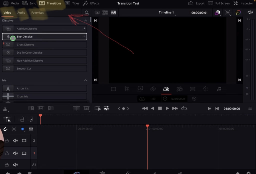 How To Add Transitions in the Cut Page of DaVinci Resolve iPad