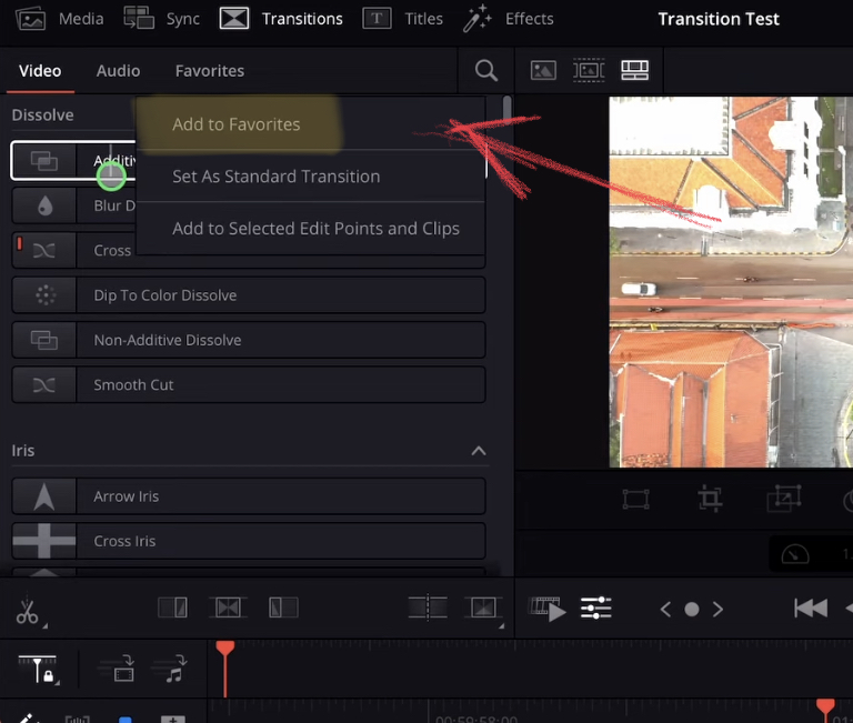 How To Add Transitions to your Favourite List.