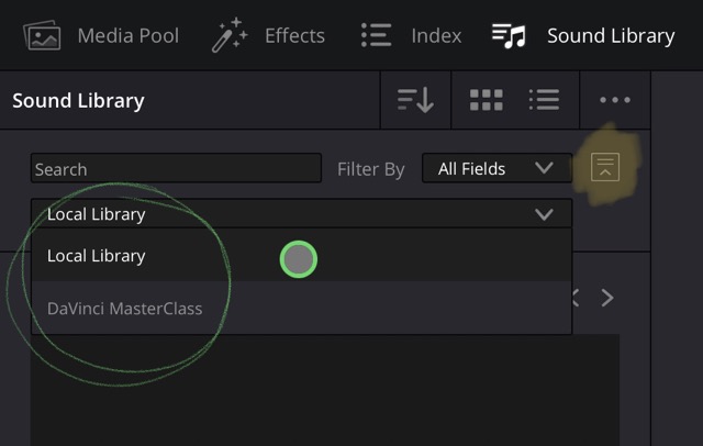 Select which Project Library you want to work on?