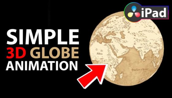 How To Create a SIMPLE 3D GLOBE Animation in DaVinci Resolve iPad
