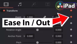 How To EASE IN/OUT on Keyframes in DaVinci Resolve iPad