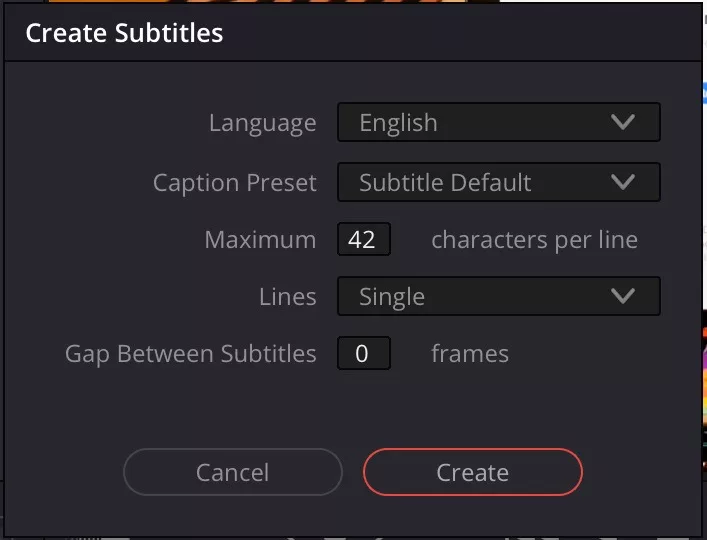 Select your Language and click create
