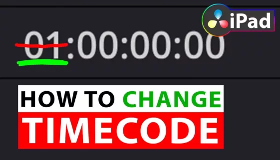 How To Change the Timecode in DaVinci Resolve iPad!