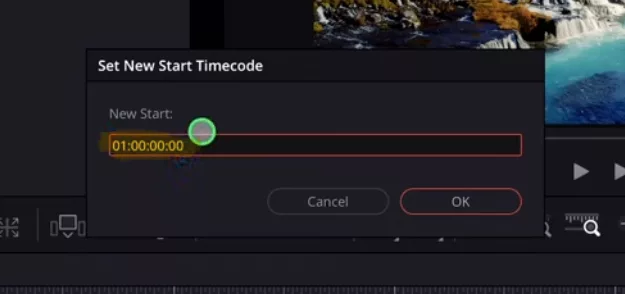 Here you can change the Timecode as you like. Even to 00:00:00.