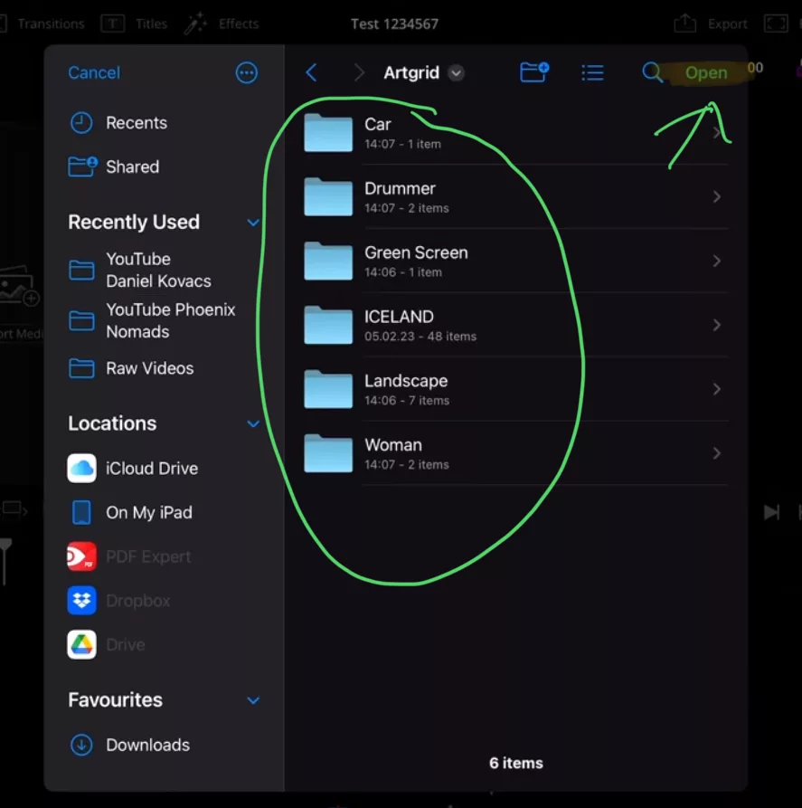 Navigate to Folder where you have Subfolders and click “Open”.
