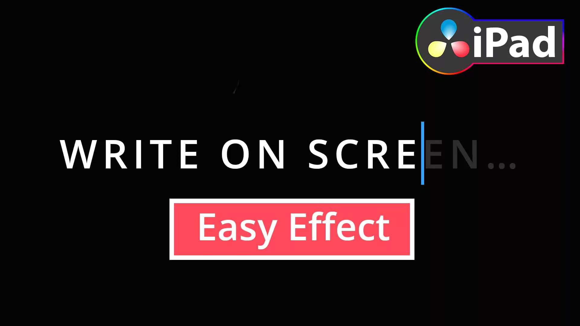 How To Create WRITE ON SCREEN Effect in DaVinci Resolve iPad!
