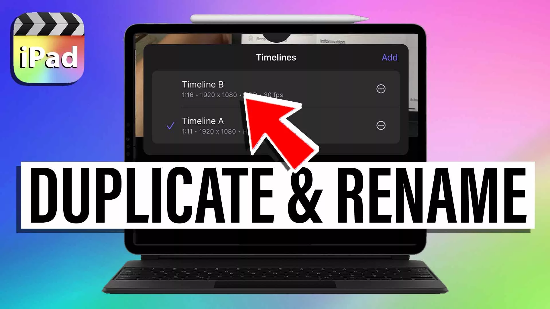 How To DUPLICATE Timeline in Final Cut Pro iPad