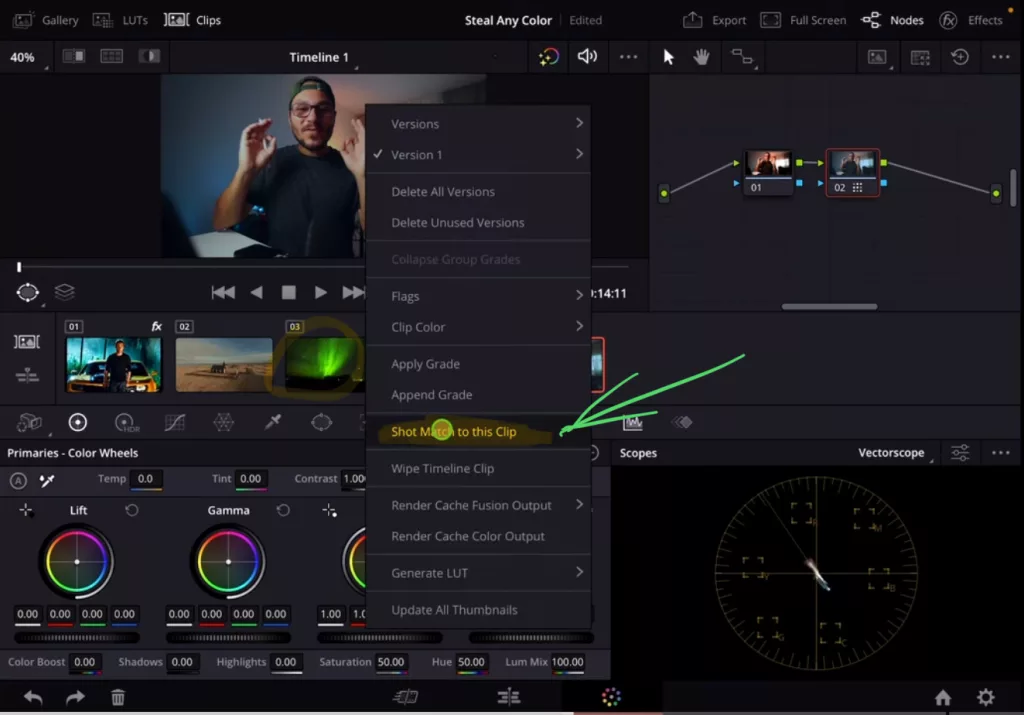 You can do the same on any clip or even on images and Screenshots that you put into DaVinci Resolve.