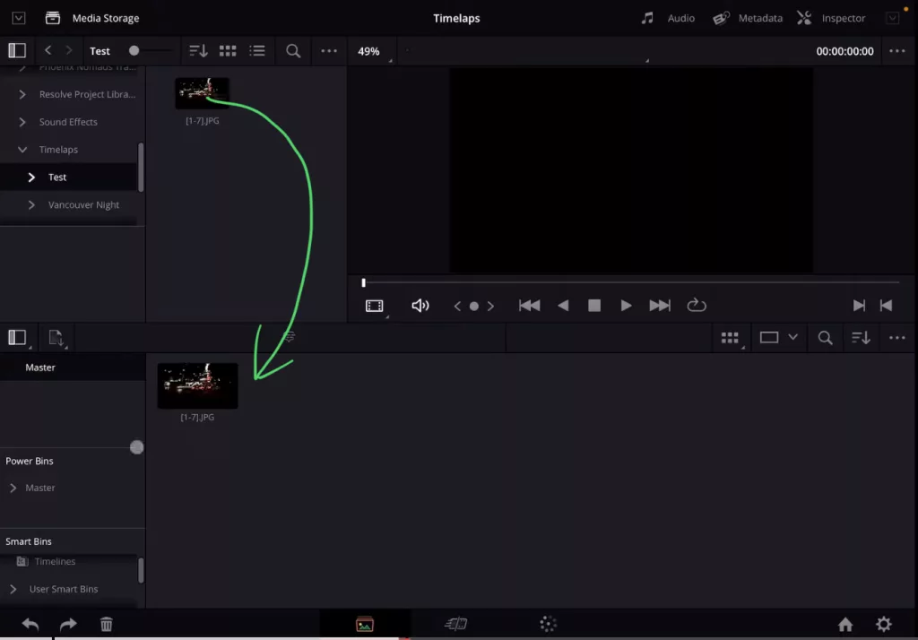 Then use the shortcut for “Sequence” and instead of all the single images you can drag & drop the sequence clip into your media bin.