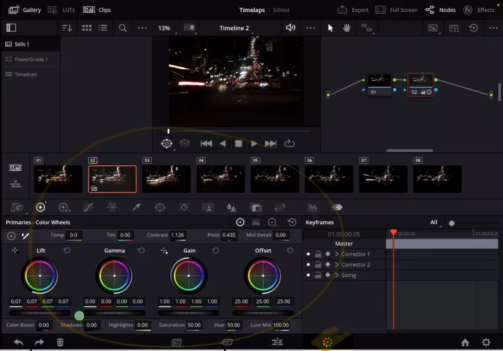 Do all your Color Correction in this step.