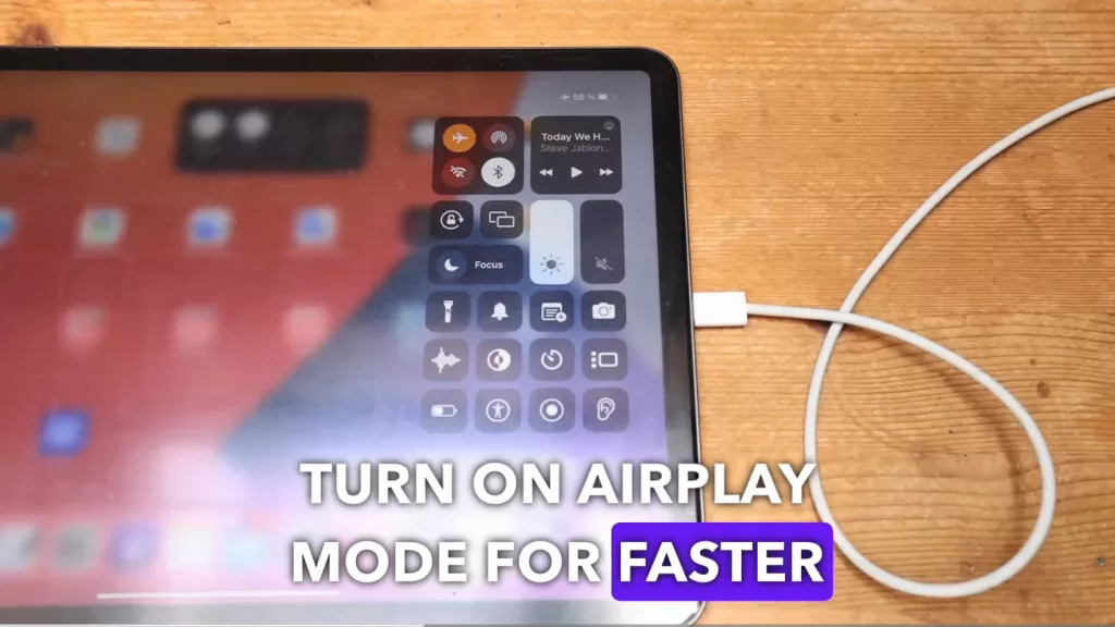 Turn Airplane Mode on for faster Charging.