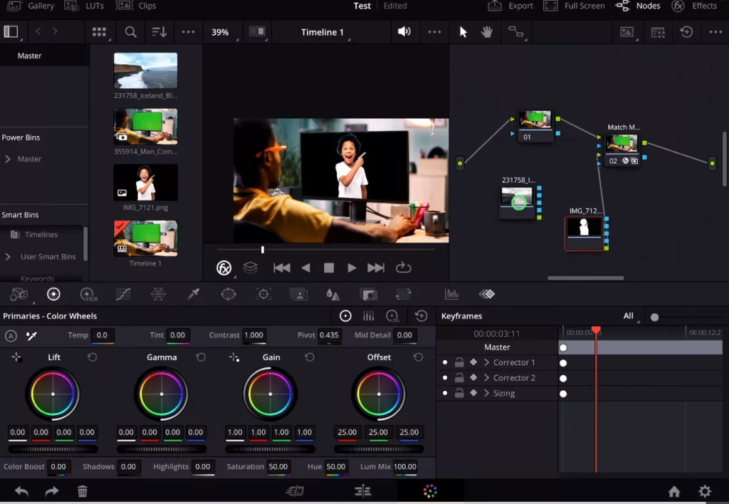 Make sure that you connect the last output dot from your clip with the second last input dot from the Match Movement Node.