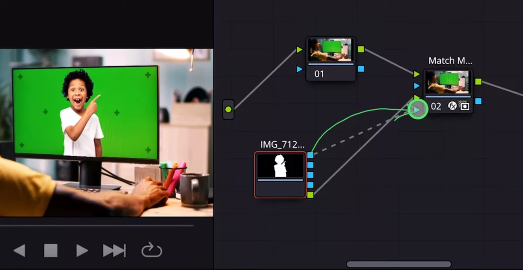 This time we also connect the first output dot with the last input dot.