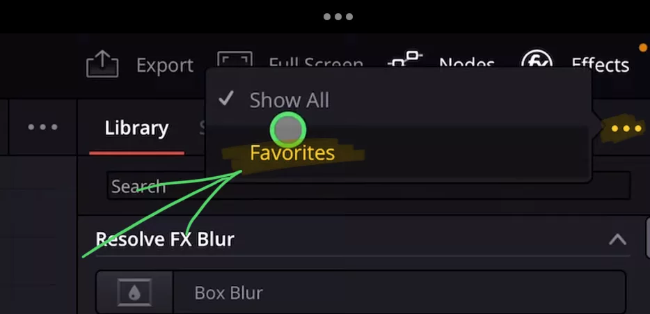 To only see your Favorites click on the three dots and select “Favorites”.