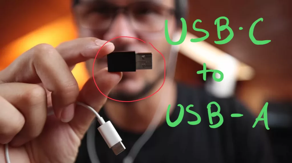 I use a USB-C to USB-A Adapter that is super small and is constantly connected to my USB-C Dongle.