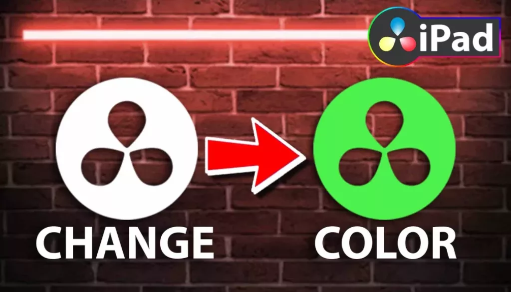 How To Change LOGO COLOR in DaVinci Resolve iPad