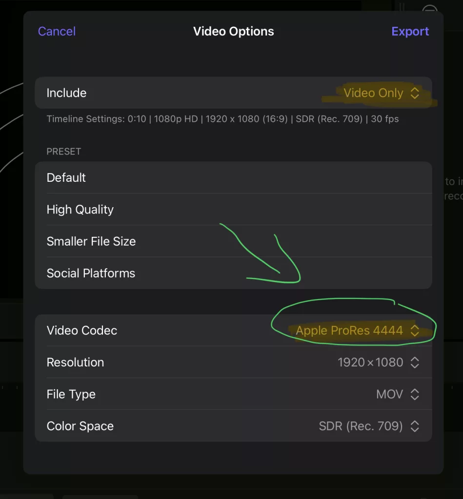 To create a Transparent Video export the Video in Apple ProRess 4444.