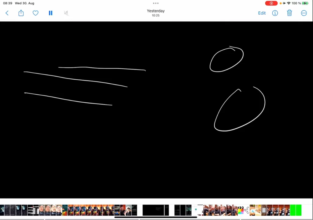 What if you just want to create simple lines on the screen that are animated. Like a hand drawing on a screen. This is what we created in like 10 seconds with FCP for iPad.