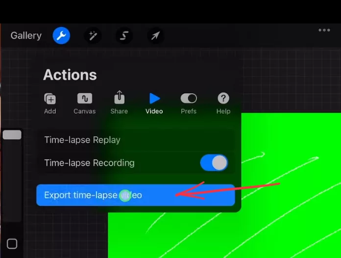 To export that replay click on “Export time-lapse Video”.