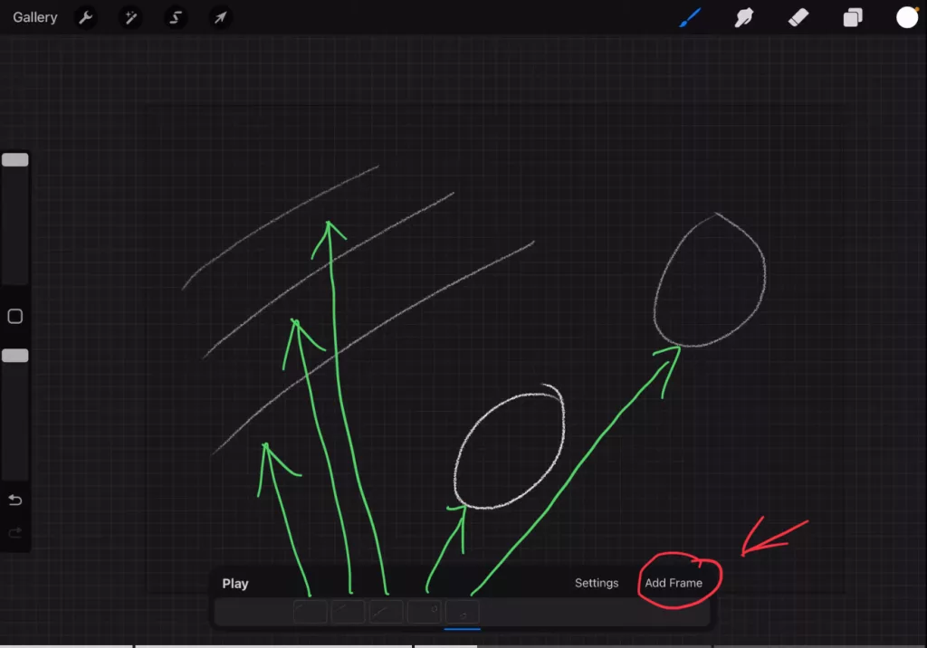 To create the animation create a layer for each step. In my example let’s try one layer for each line.