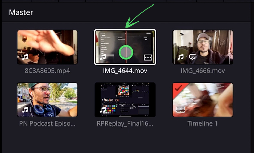 You can always just hover over the thumbnail to see the clip. To set a poster frame bring the red playhead line inside of the thumbnail to the position you want as the new thumbnail.