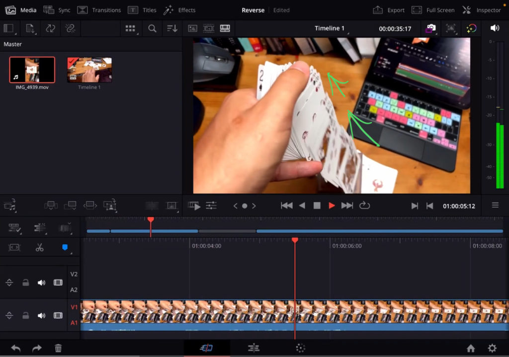 In this video the cards are floating back to my hand.