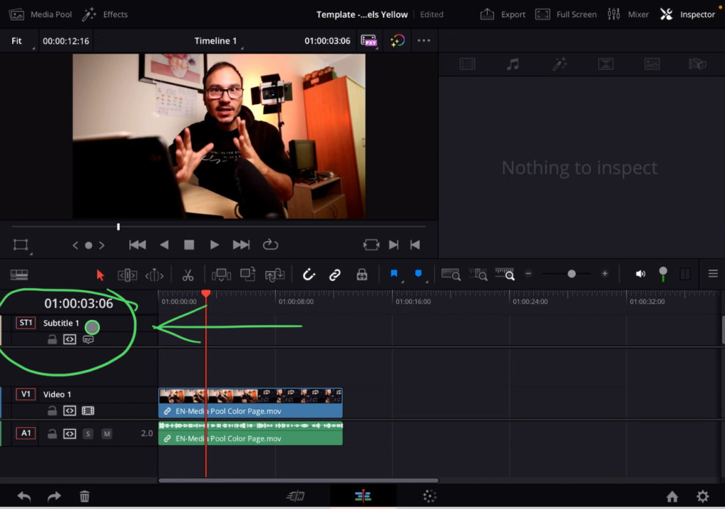 When you want to create subtitles with that particular style open the template (or copy it) and keep the first Subtitle Track. Don’t delete it. As the style is saved to the first subtitle track. Now bring in your video and create a new subtitle.