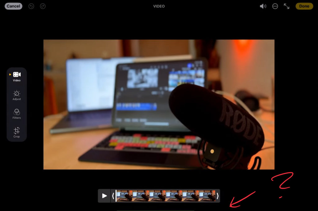 And when we try to edit the focal points, this setting is now gone and the focal points are burned into the video.