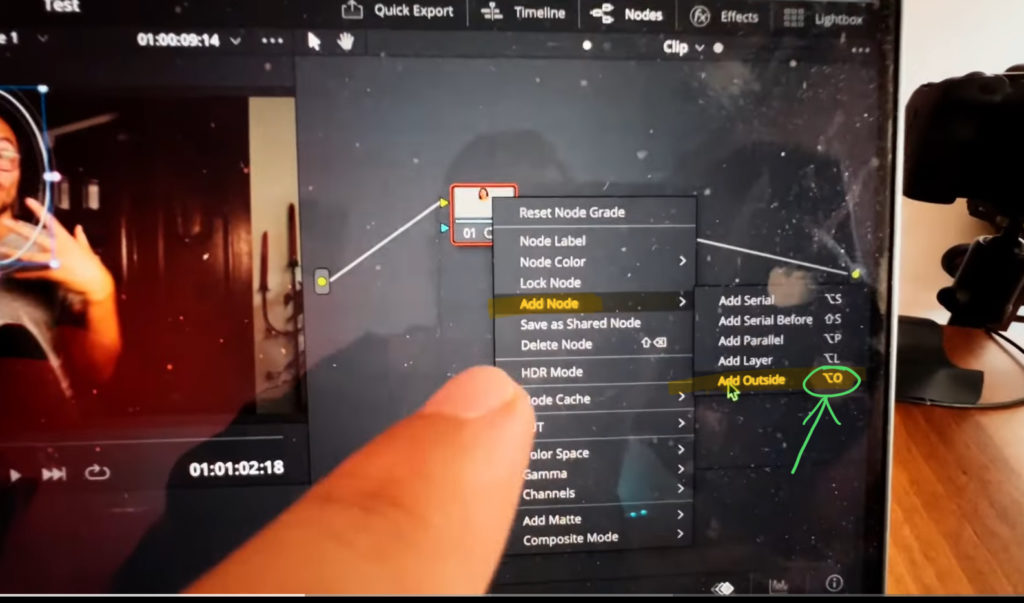 But on the Desktop we have the option to add a outside node.
