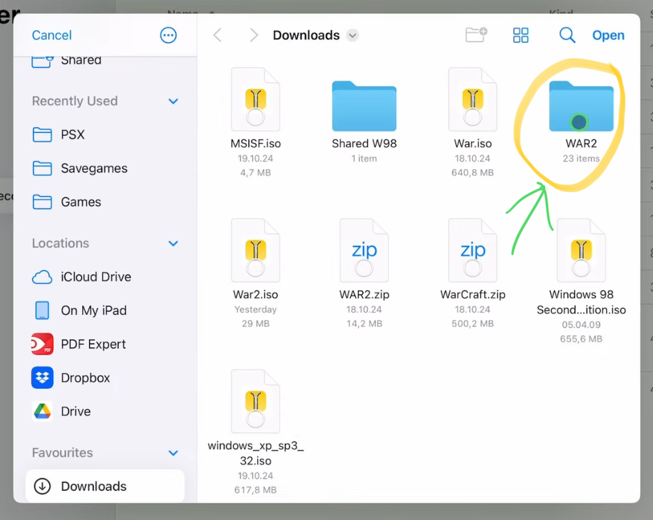 Open the Folder you want to add to the ISO Archive.