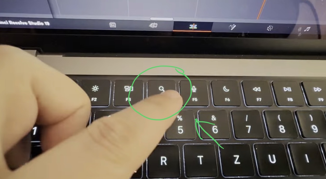 Or you can also use the Keyboard Key with the Search Icon on it to open the Spotlight Search.