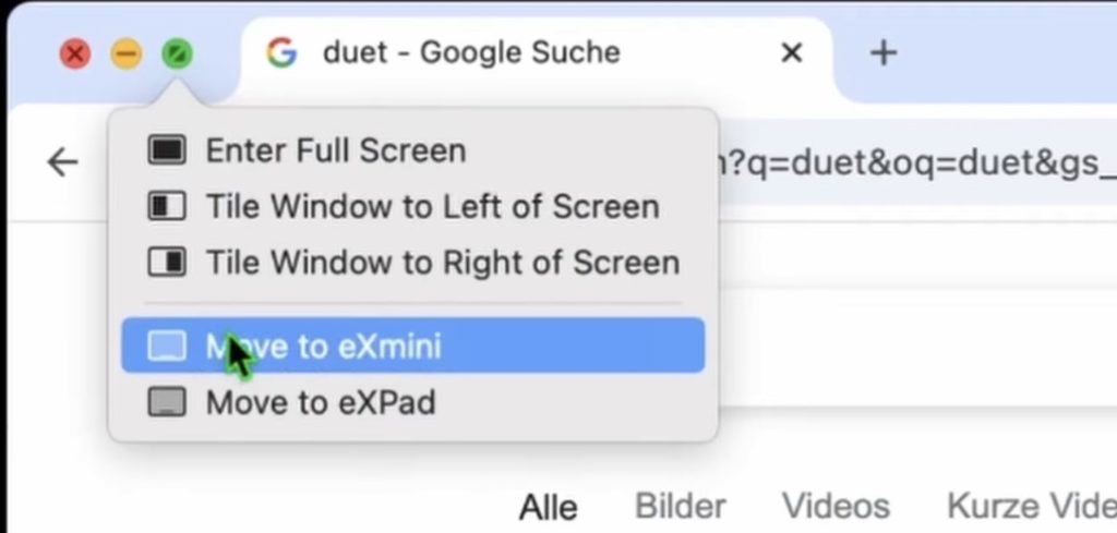 To start using Sidecar hover over the green traffic light button. And select your iPad. Then the window will move to the iPad.