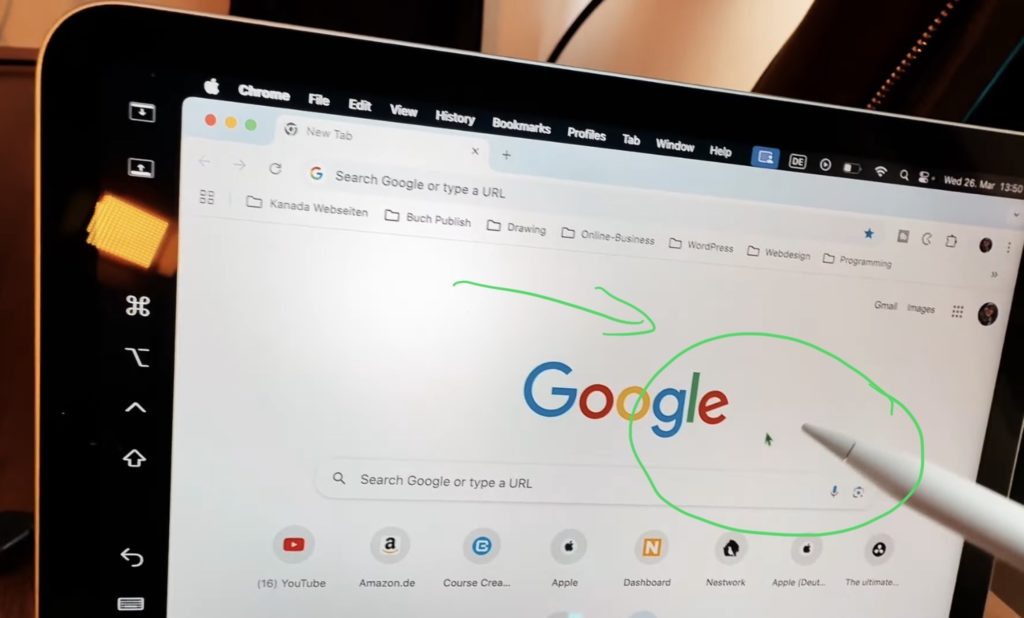 You can even use the Apple Pencil and touch feature of the iPad to now interact with your Macbook.