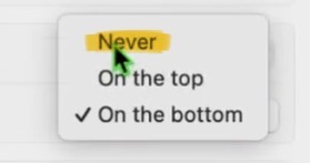 Change them both to "Never" so they will not show on your iPad Screen.