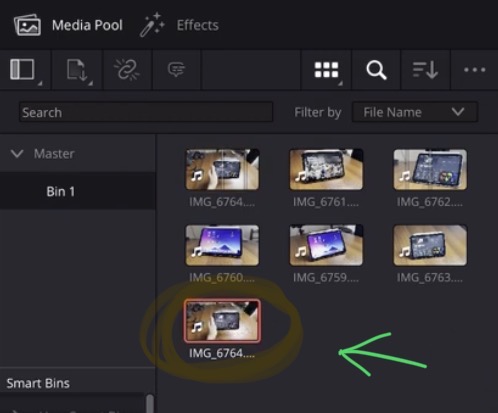 In the Media Pool you will find the new created SubClip.