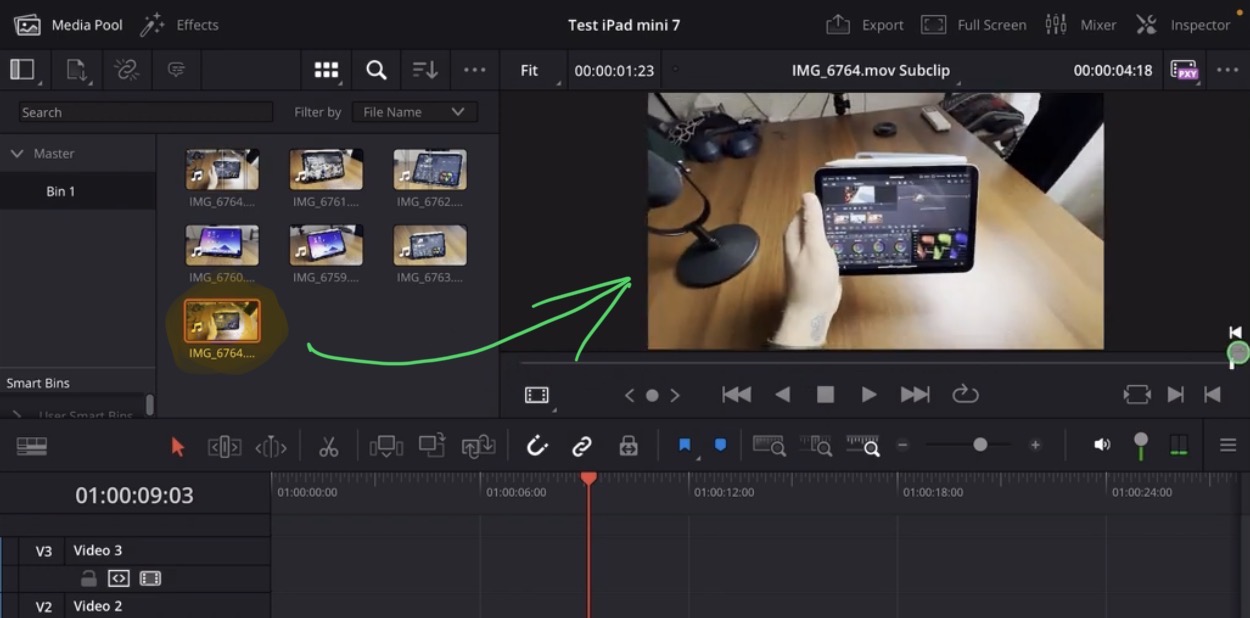 When you open the SubClip in the Viewer you will only see the selected area of the original clip.