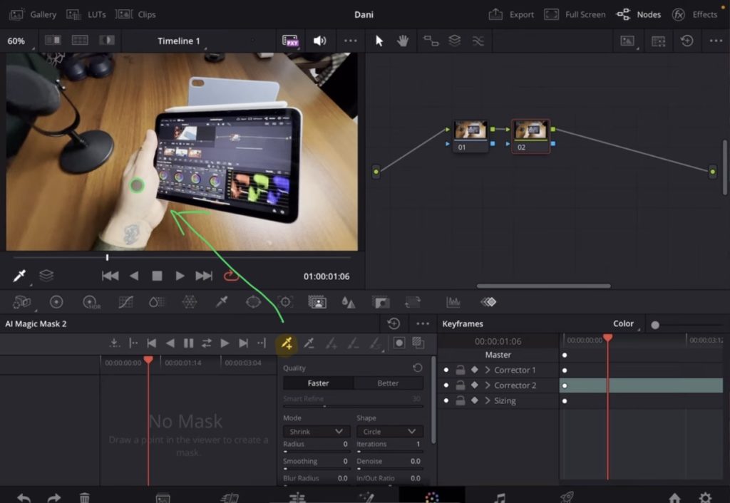 Instead of brushing over the subject like in Magic Mask V.1 you simply add points with V.2