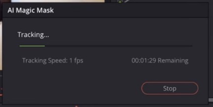 Then the Magic Mask AI will do his magic. Unfortunately the new AI needs more time. So best to grab a coffee.