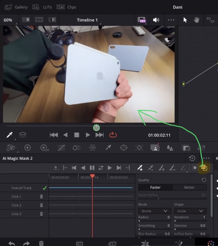 When you click the last icon you can highlight the selection to see what the Magic Mask used as a subject.