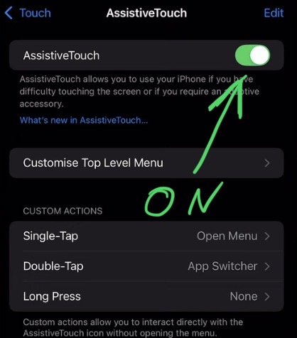 Step 4: Activate “AssistiveTouch”.